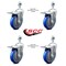 Service Caster 5 Inch Blue Polyurethane Swivel 12mm Stem Caster Set with Total Lock Brake SCC-TSTTL20S514-PPUB-BLUE-M1215-4 - alternate 3